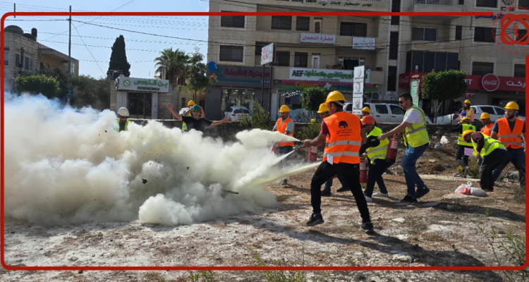 الشركة الفلسطينية لنقل الكهرباء تنظم دورة تدريبية لموظفيها في مكافحة الحرائق